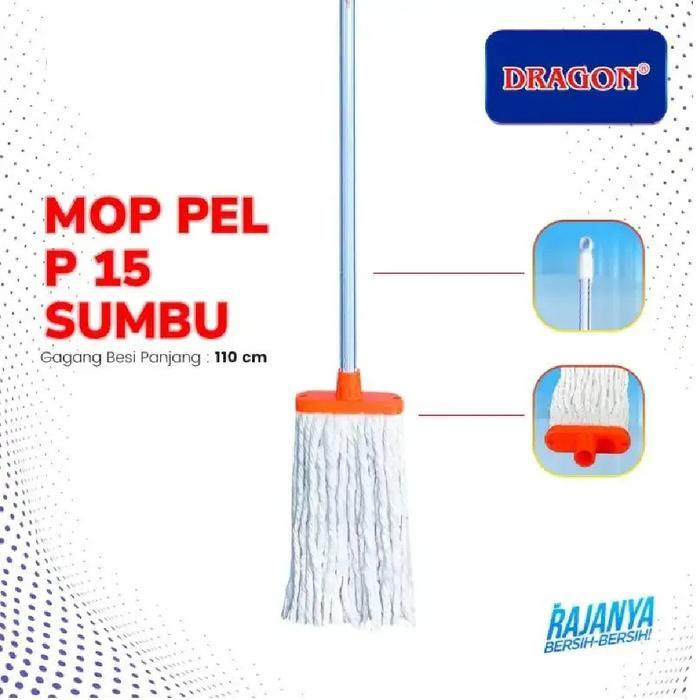 Dragon Pel Lantai Medium P15 Alat Pel Lantai Sumbu Kuat Dan Berkualitas Gagang Panjang Besi
