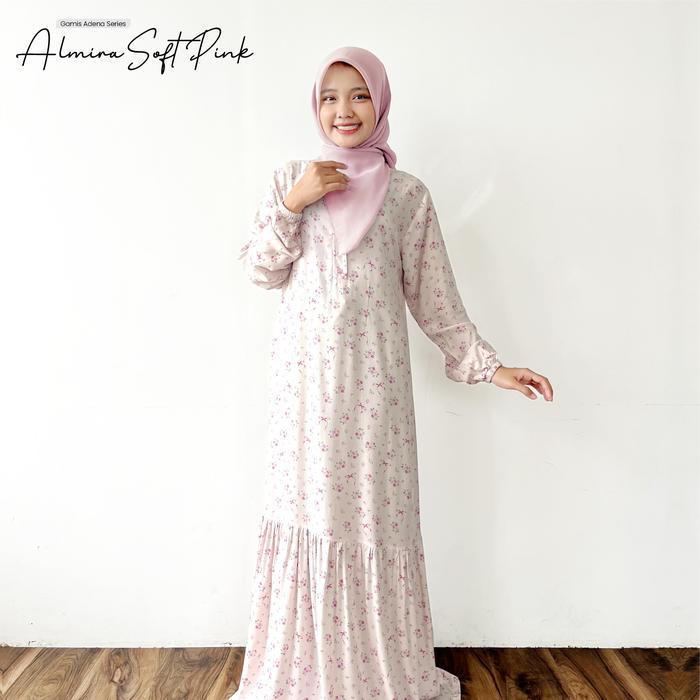 zeni Gamisa.store Gamis Dewasa Adena Series Bahan Rayon Viscose Premium Dress Daily Adem Nyaman