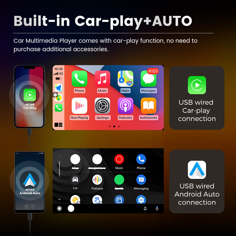 MEKEDE 2 Din Car Radio Universal Autoradio Multimedia MP5 Player 2DIN Carplay Android Auto Stereo