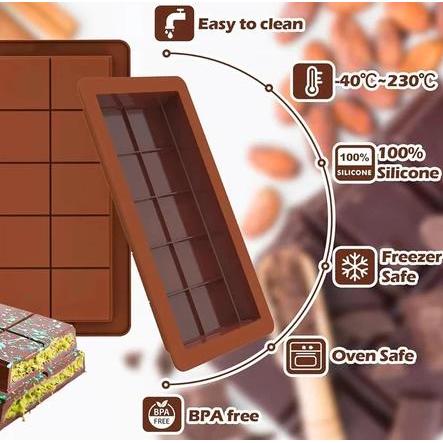 Cetakan Coklat Batang / Cetakan Permen Kue Coklat Silikon Dubai / Pencetak Coklat Batang Size Besar