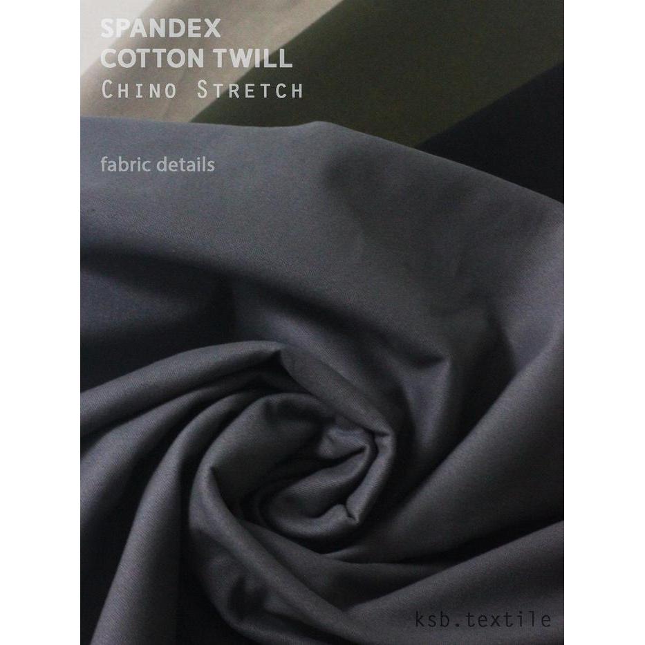 "New" Kain Chino Stretch Cotton Twill Sueding / Bahan Celana Eceran Meteran