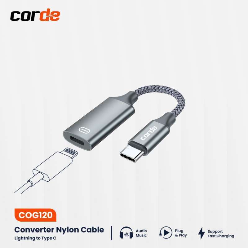 CORDE Converter Apple Lightning to Type C Support Audio Voice Data COG120