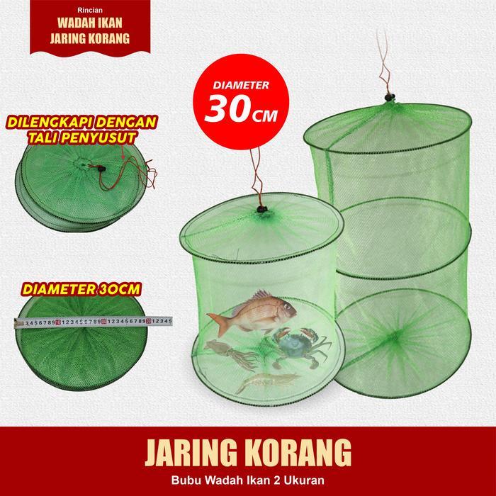 Daiwa - Jaring Korang Wadah Ikan 2&3 Layer Tempat Ikan Bubu Bulat Wadah Ikan