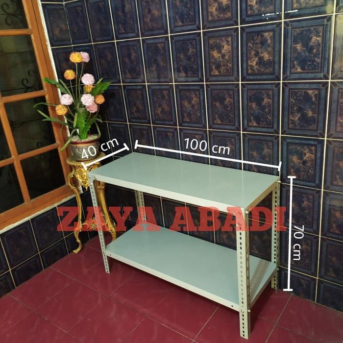 Rak besi siku 2 susun meja kompor aquarium
