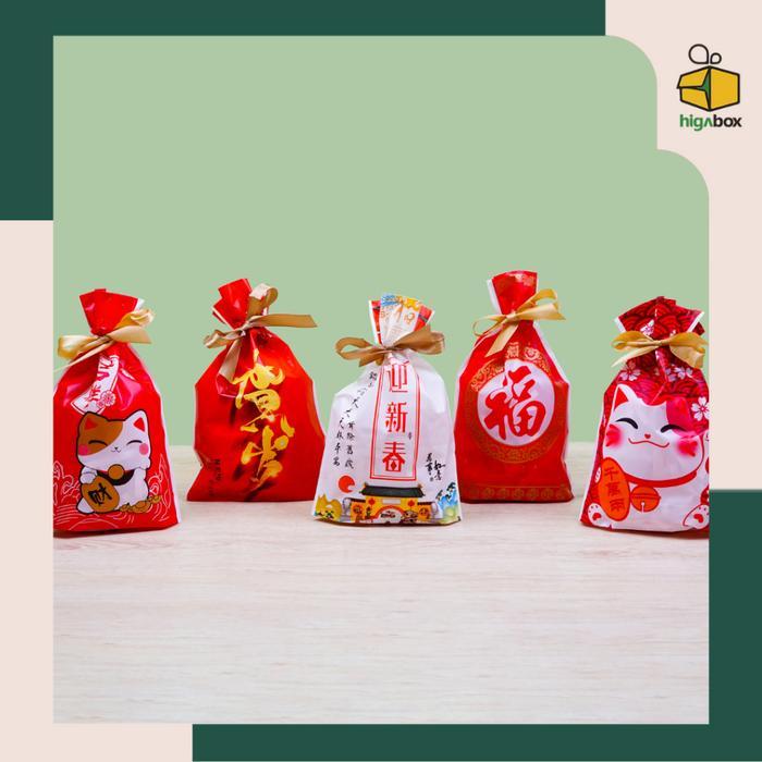 Plastik Cookies Serut Motif Imlek Random / Plastik Permen Motif Sincia / Plastick Cokelat Motif CNY