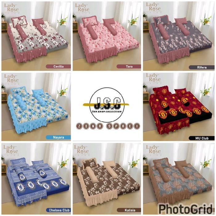 Terbaru Lady Rose_ Sprei Sorong 2In1 Ladyrose Ukuran 120X200 Tinggi 30Cm