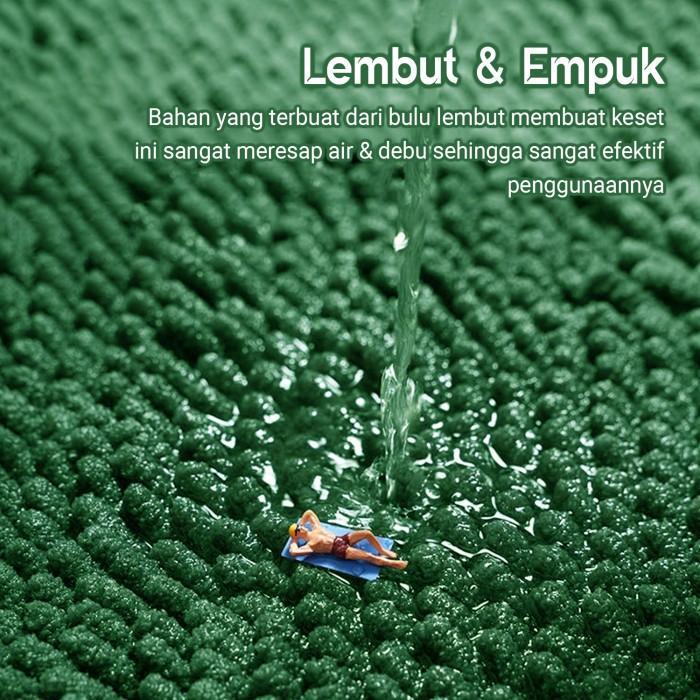 Best Seller Karpet Keset Cendol Microfiber Tebal Besar Uk 60 X 90 Cm Anti Licin Bulu Lembut Premium