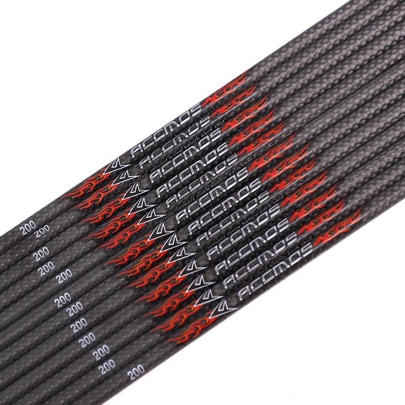 12/24PCS Carbon Arrows Tube ID 6.2 mm Spine 200/250/300/350/400/500 3K Carbon Arrow Shaft For