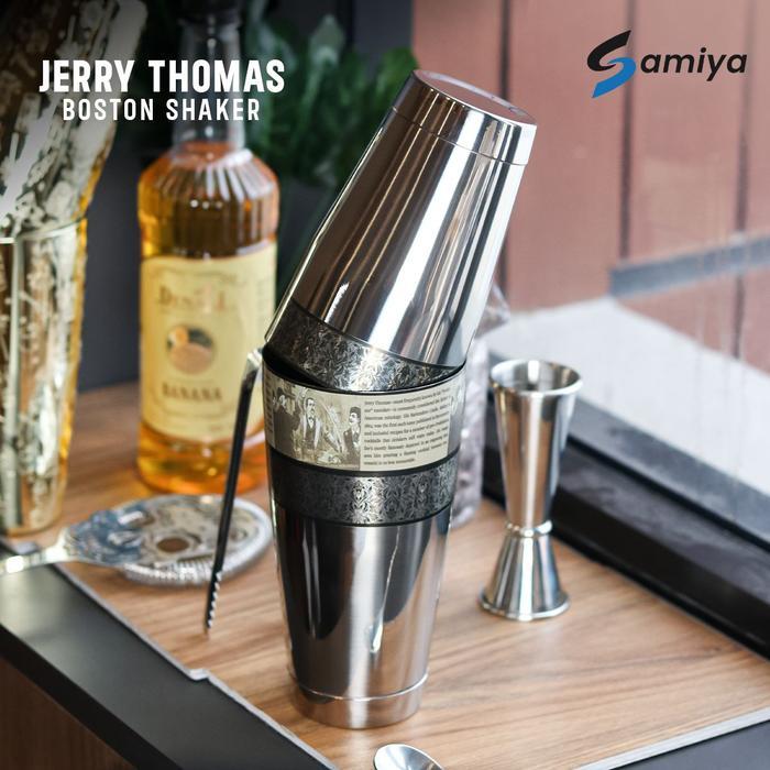 Jerry Thomas Boston Shaker Collection Vintage Special Edition Stainless Steel Cocktail Bar Tools /