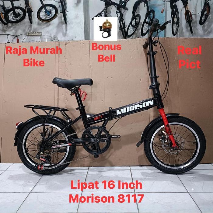 Sepeda Lipat Morison 8117 Disc Brake 16 Inch Lipat Morison 16 Inch Gratis Ongkir