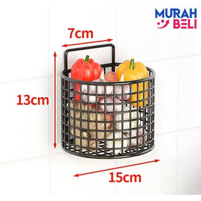 MB Rak Bumbu Dapur Gantung Tempel Dinding Rak Penyimpanan Bawang Putih Jahe Bumbu Dapur Rak