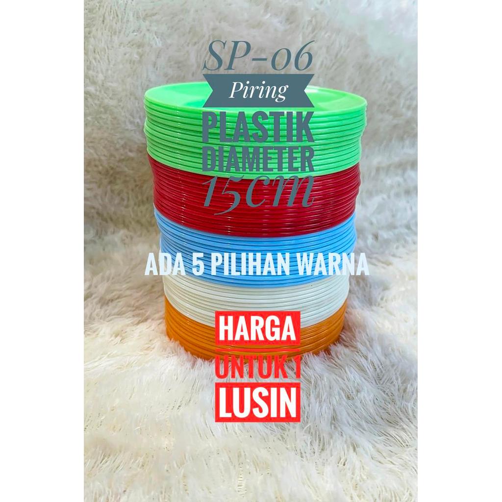 12pcs Alas Mangkok / Piring Plastik Kecil Pisin Lepek 6 inch GOLDEN HEN SP-06