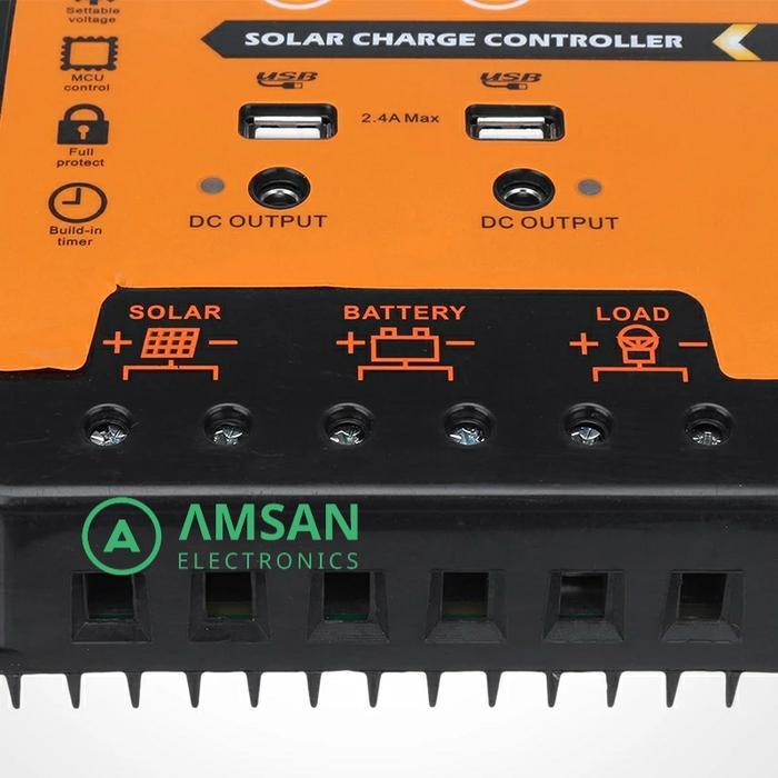 PowMr MPPT PWM Solar Charger Controller SCC PVSC 30A IP32 Dual USB