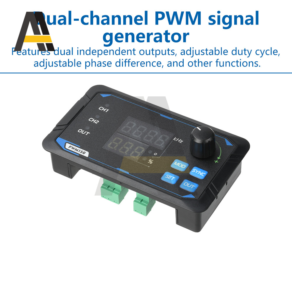 NEW PWM150 DUAL CHANNEL SIGNAL GENERATOR FOR SERVO MOTOR DRIVERS FREQUENCY METER ADJUSTABLE SQUARE
