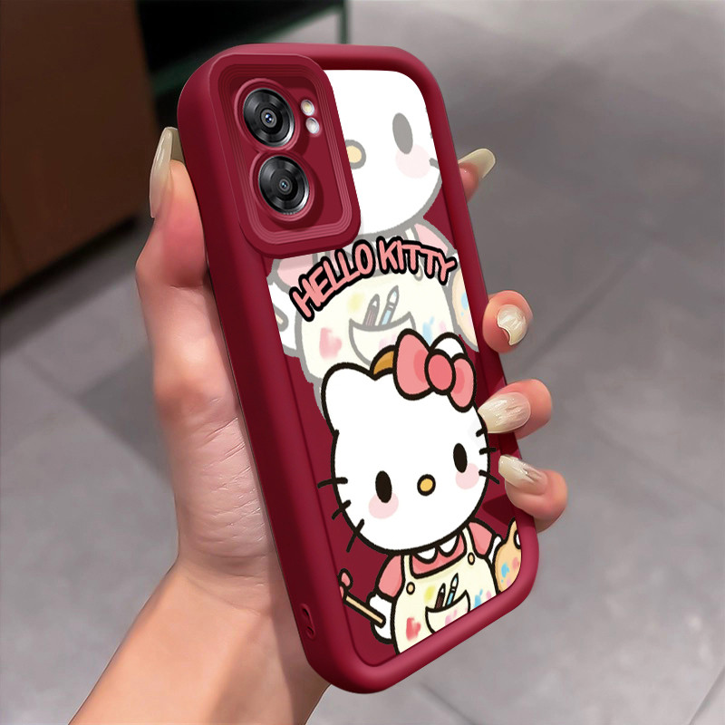 Casing Hp untuk OPPO A57 2022 A77 2022 A57s A57e A77s A57 5G A77 5G A56S 5G Case Kucing pelukis yang