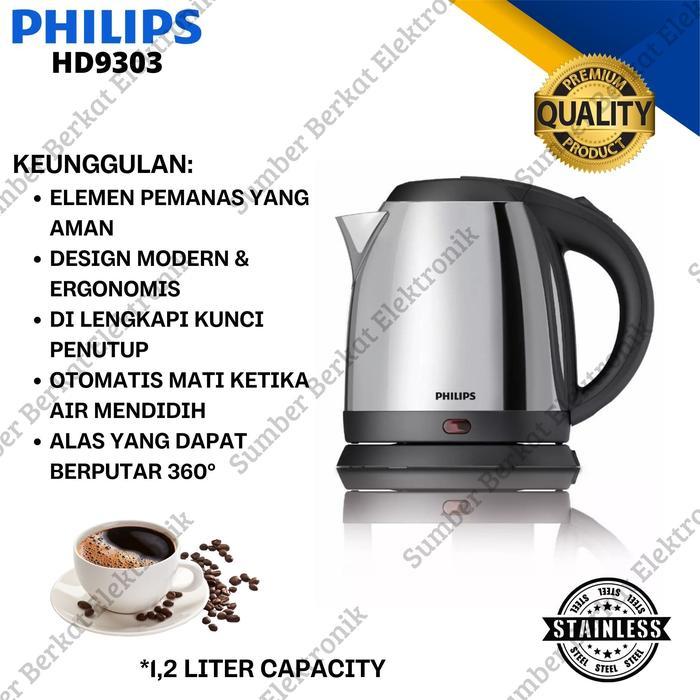 Teko Listrik/Pemanas Air Elektrik Philips HD9303 1,2L Kettle Philips