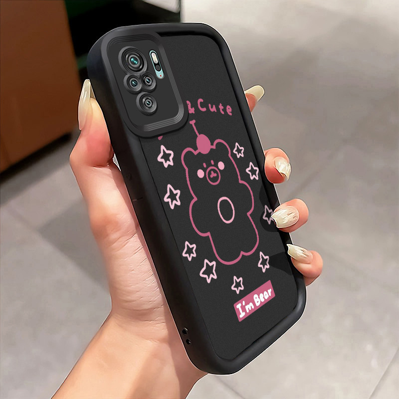 Casing Hp Xiaomi Redmi Note 10 Redmi Note 10s Redmi Note 10 Pro POCO M5s Case Apple Teddy Bear Minim