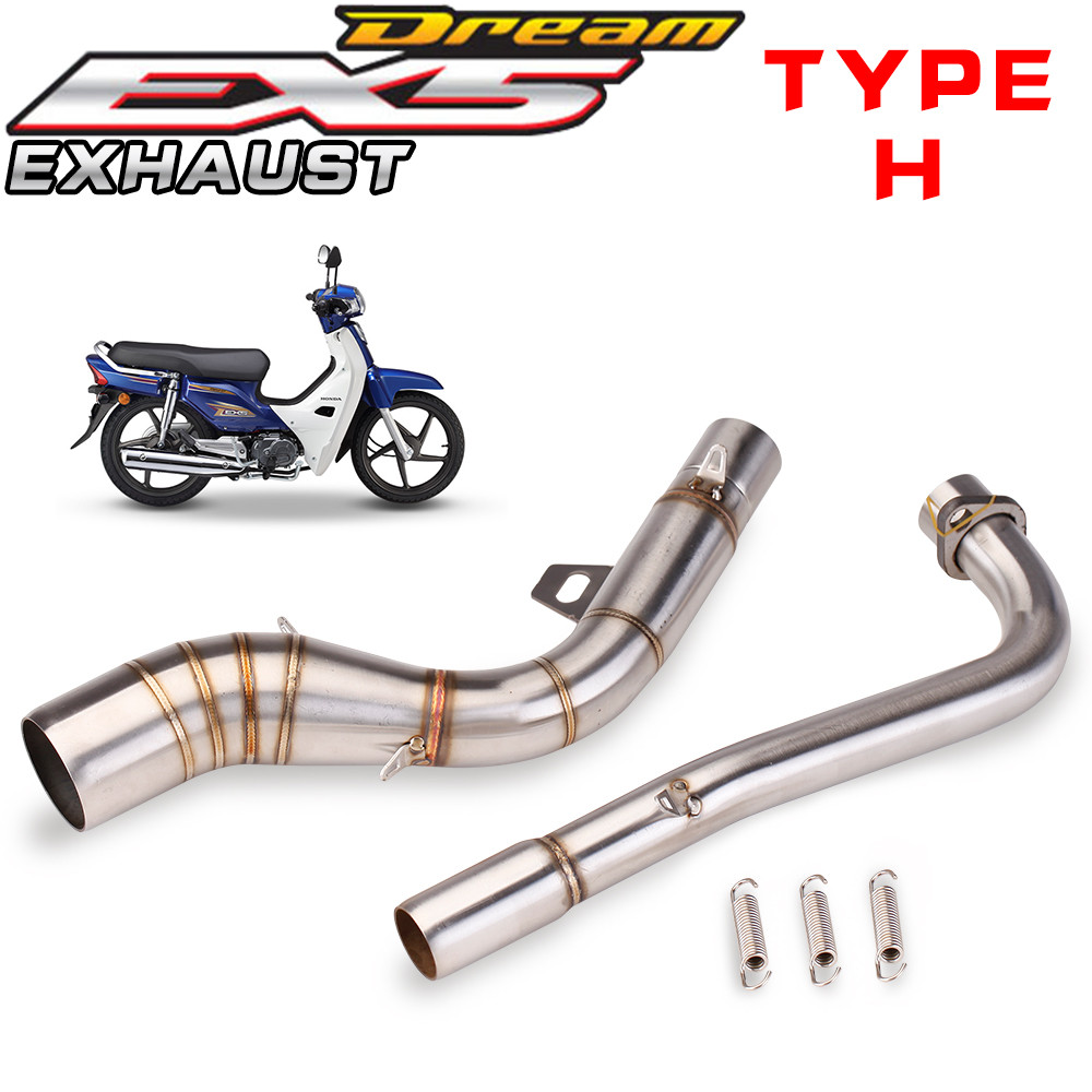 MotorcycleFront Middle Exhaust Pipe EX5 Dream For HONDA EX5 Dream Fits the 51mm Exhaust