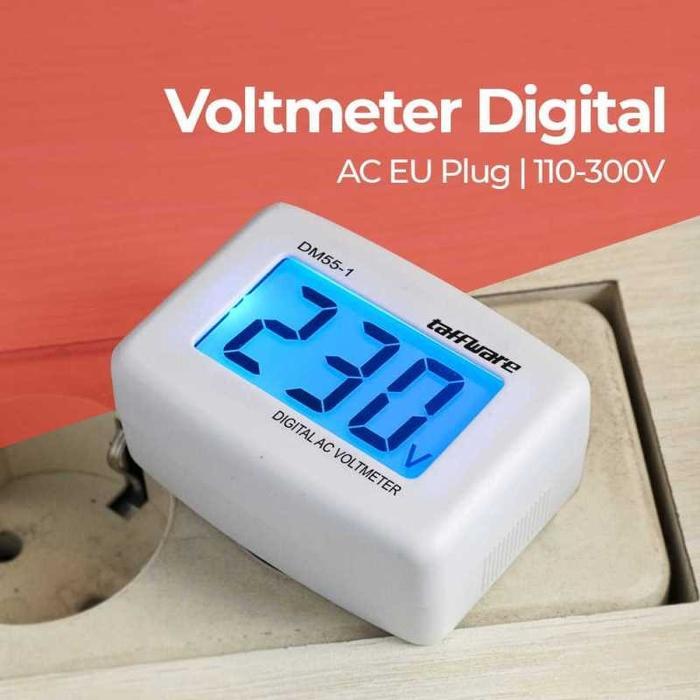 Best Seller Pengukur Voltase Digital Lcd Colokan Ac Pln Panel Tester Volt Meter 55