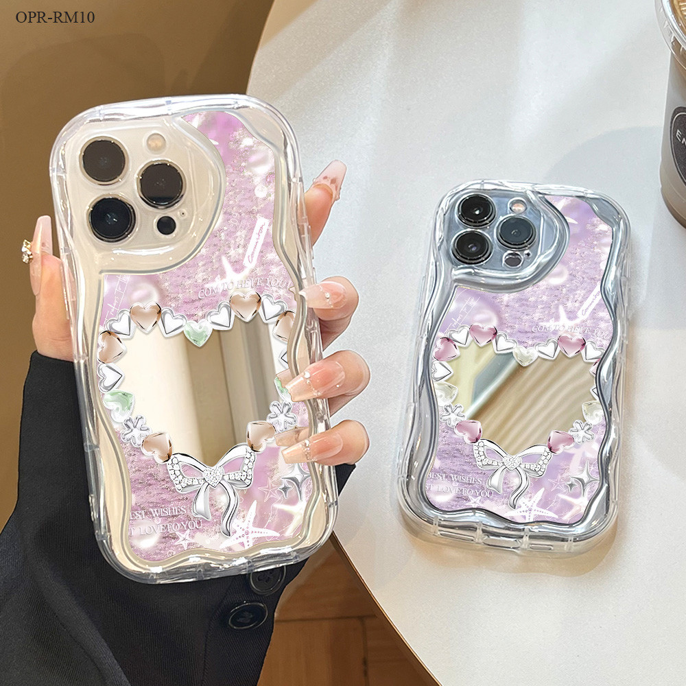 Casing Hp Untuk Realme 14 14T 12 10 8 7 7i 6 6i 5 5i 5S 2 C17 Pro Plus 5G Mirror Phone Case Cermin J