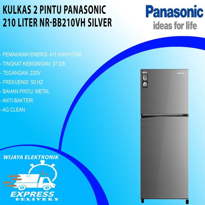 KULKAS 2 PINTU PANASONIC 210 LITER NR-BB210VH SILVER