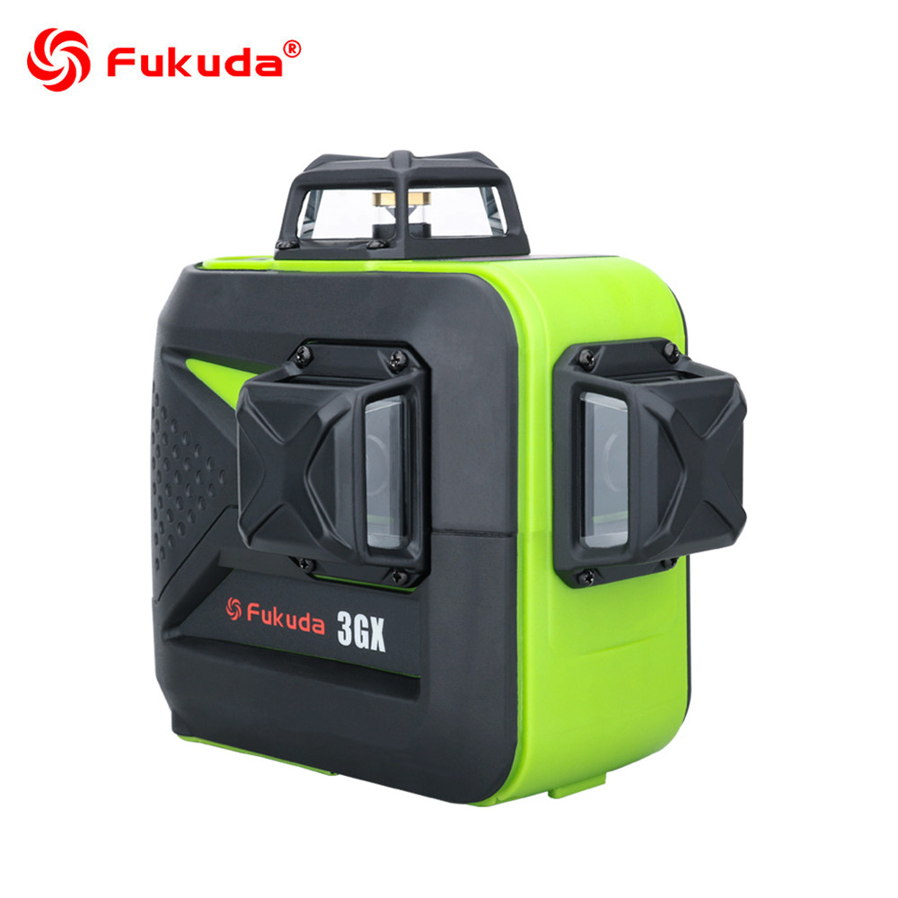 Fukuda Laser Level 360 12/16 Garis 3D/4D Putaran Sinar Hijau Laser Menyamaratakan Garis Laser Silang