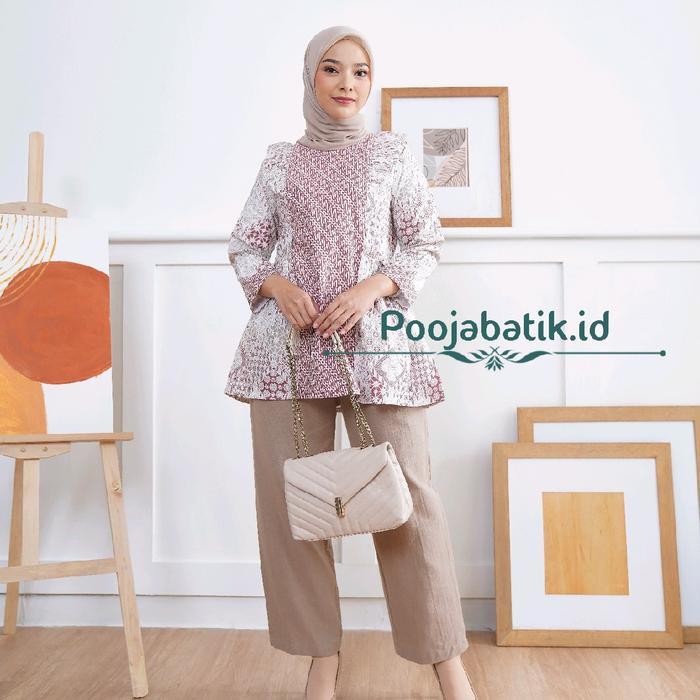 Sidomukti Blous Katun Batik Atasan Wanita Batik Wanita Pasti Diskon