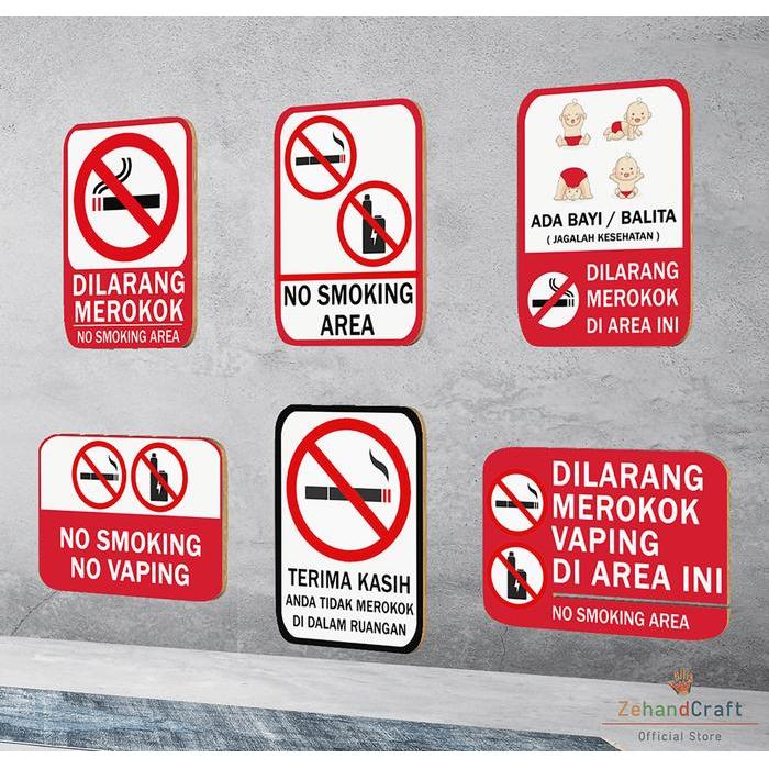 Zehandcraft - Hiasan Dinding Dilarang Merokok Poster