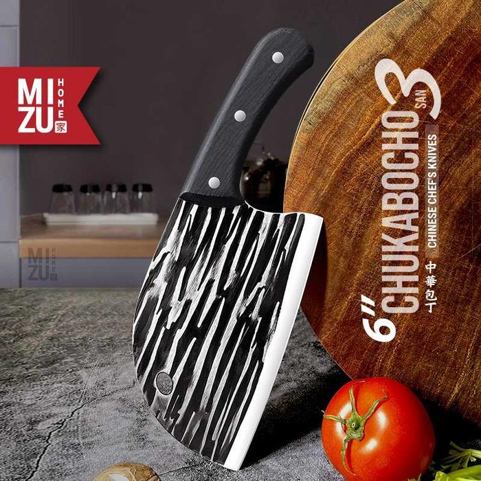 MIZU CHUKABOCHO-SAN Chinese Chef's Knife Chopper Knife Stainless Kitchen Knife Meat Knife Pisau