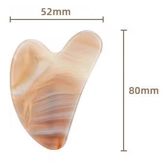 Gua Sha Batu Asli Agate - Alat Pijat Wajah - Penirus Pipi Dan Rahang