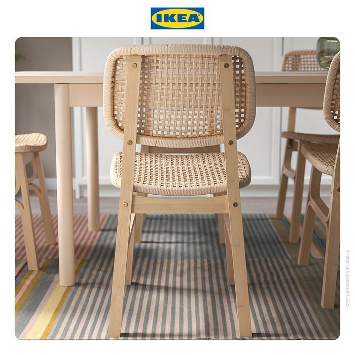 TERLARIS VOXLOV Kursi aguna Bahan Bambu Warna Muda Chairs Furniture Selamat Berbelanja