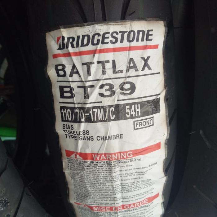 Ban Luar Bridgestone Battlax Bt39 Ukuran 110/70-17 Battlax