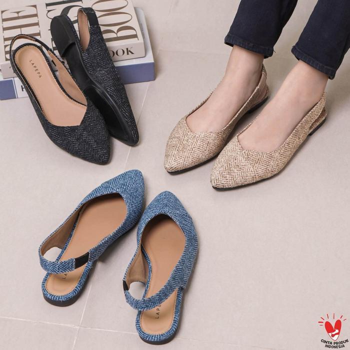 Donatello - Kirei Sepatu Sandal Wanita Flatshoes 1Cm Size 36 40 Tidak Licin Flat Shoes Korea Casual