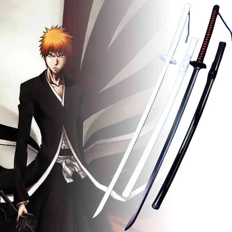 SPECIAL 140cm Kurosaki Ichigo Katana Sword Anime Bleach Cosplay Prop Ninja Knife Real Size Japanese 