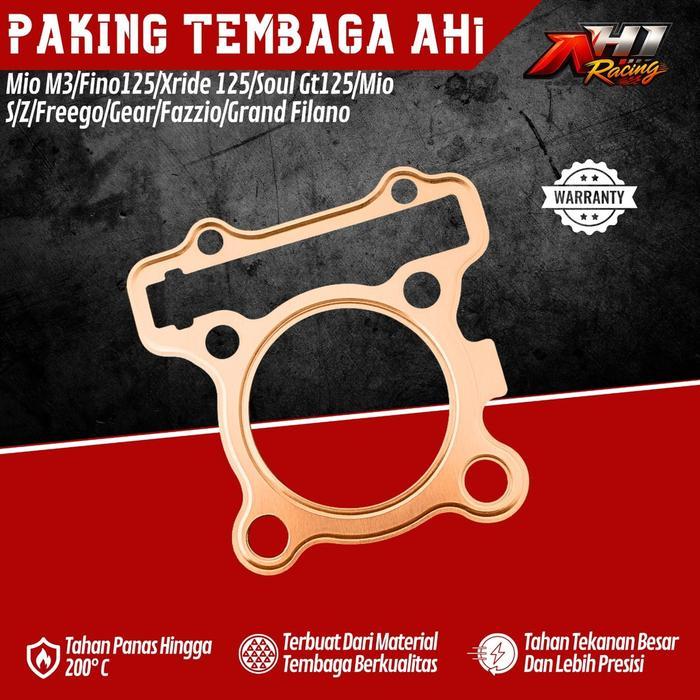 GASKET PACKING PAKING HEAD TEMBAGA MIO M3 FINO XRIDE SOUL GT 125 FREEGO FAZZIO FILANO MIO S Z 53 54