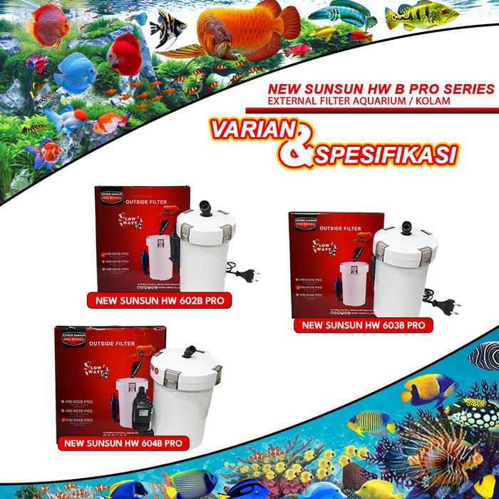 (EXTERNAL FILTER) NEW SUNSUN HW-B SERIES 602B/603B/604B CANISTER AQUARIUM AQUASCAPE