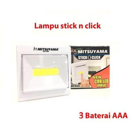 BARU Lampu Tempel Emergency Mitsuyama Lampu Dinding COB LED +Dengan Baterai