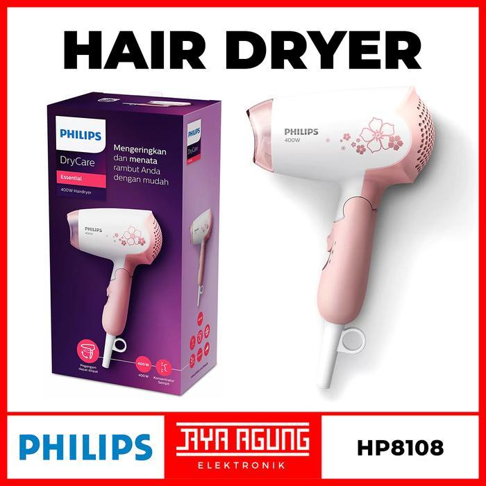 Hair Dryer Philips Drycare Hp8108 Hp-8108 Hairdryer Pink 400 Watt