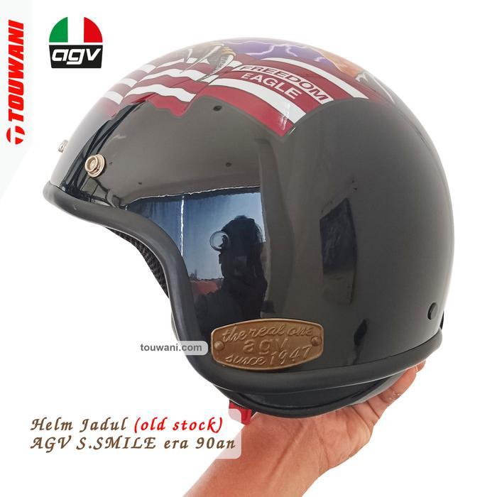 Helm Agv Smile Open Half Face Retro Classic Jadul