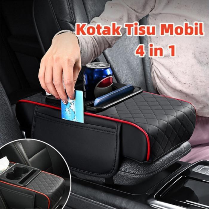 4In1 Universal Car Armrest Storage Box Car Center Console Organizer With Cup Holder Organizer Box