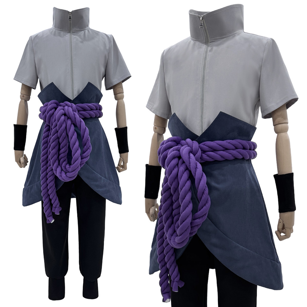 Holoun Anime Uchiha Sasuke Cosplay Costume Top Pants Belt Cos Convention Gift Version Uni