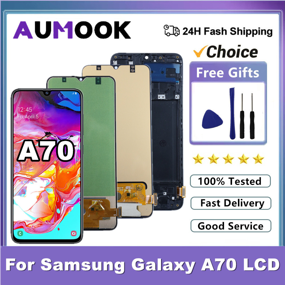 AMOLED For Samsung Galaxy A70 LCD Display Touch Screen Digitizer Assembly For Samsung A70 SM-A705F