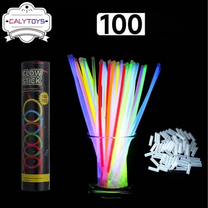 Glow Stick Tabung Isi 50Pcs & 100Pcs Glow In The Dark Party Stick