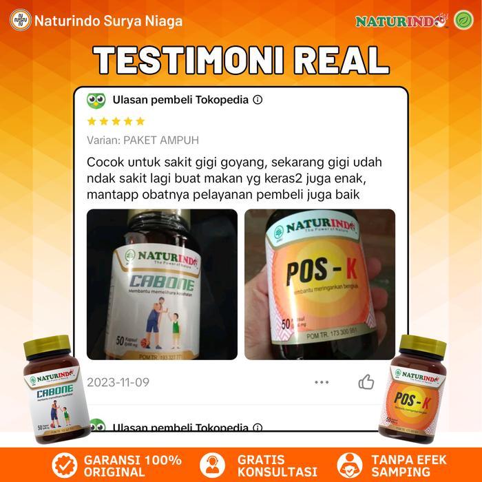 OBAT PENGUAT GIGI GOYANG DAN BERLUBANG SAKIT GIGI SENSITIF GUSI BENGKAK HERBAL CABONE NATURINDO