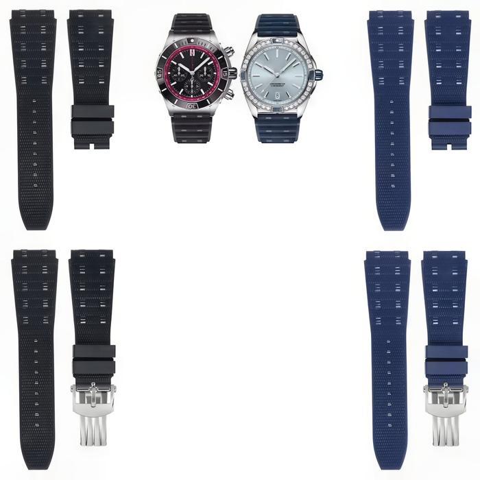 Tali Jam Tangan 22 Mm Replacement Strap Rubber Breitling Chronomat Fkm 104.22