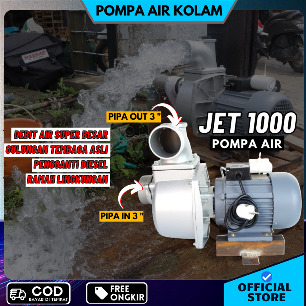 Pompa Air Kolam Pompa Air Modifikasi Pompa Air pipa 3inc tipe JET 1000