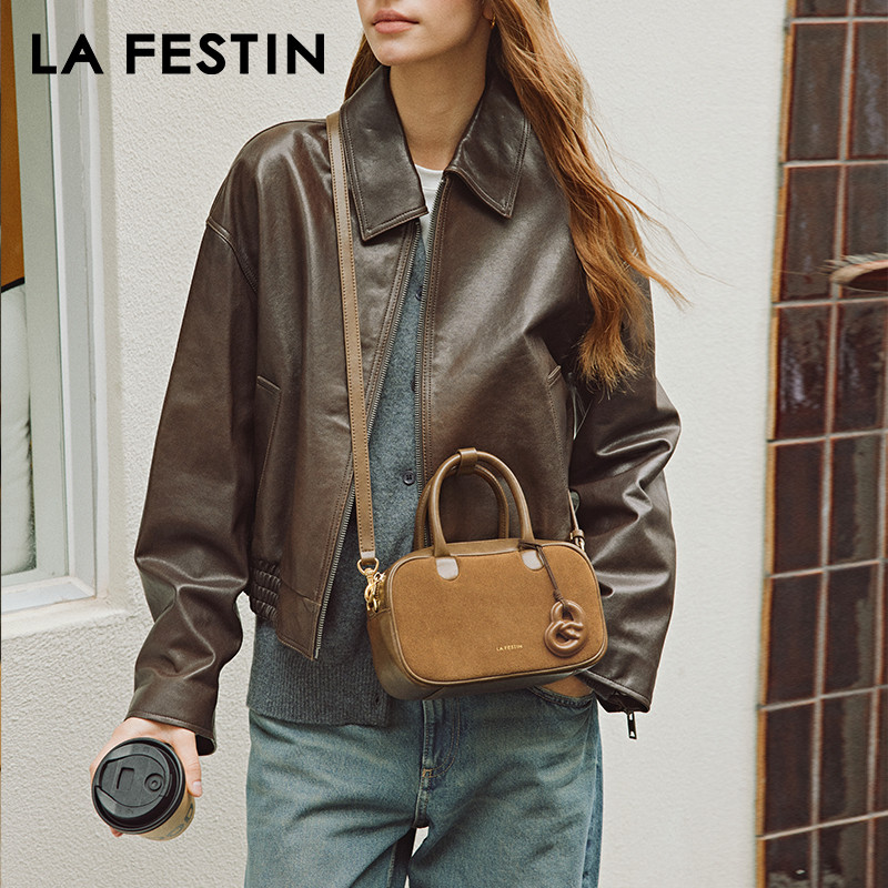 LA FESTIN Original Brand Handbags Women New Fashion Shoulder Bag Designer Luxury Boston Bag Lady