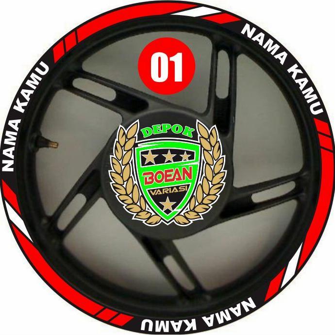 Sticker Lis Velg Motor Custom Nama Lis velg Nmax PCX AEROK VARIO DLL