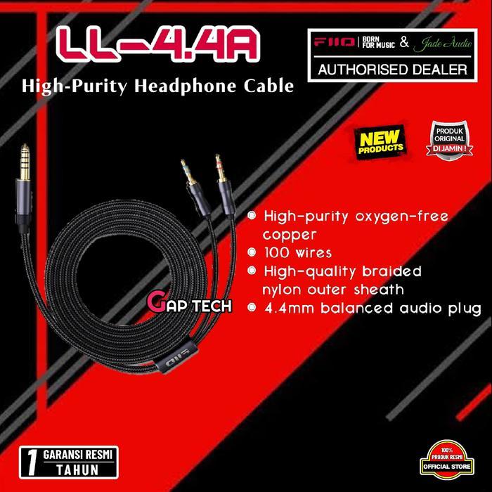 Fiio Ll-4.4A / Ll4.4A / Ll 4.4A / Ll 44A High-Purity 4.4Mm Balanced To Dual 3.5Mm Headphone Cable