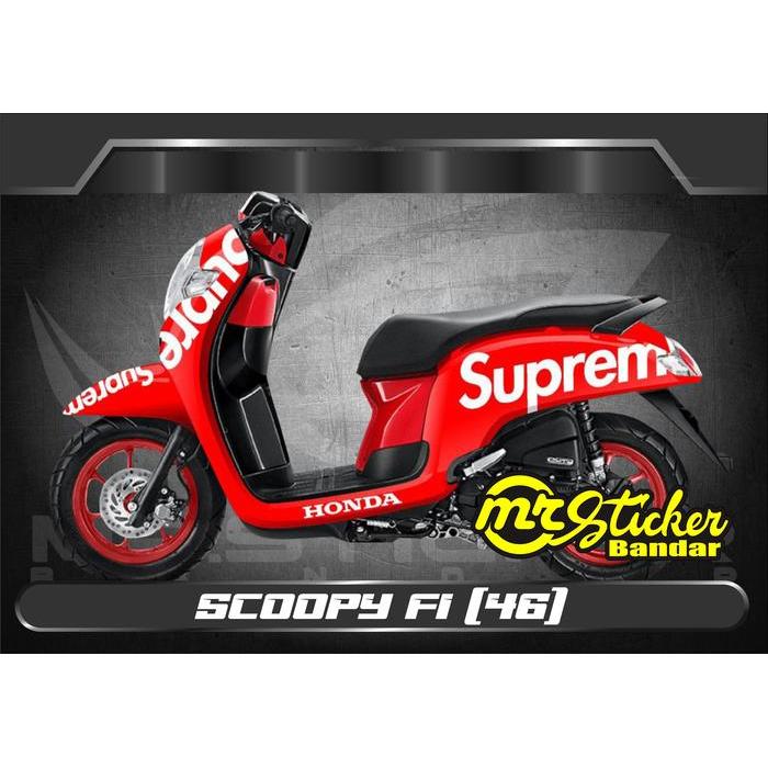 Sticker Decal Full Body Scoopy Supreme Keren New Sticker Scoopy Custo